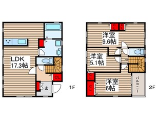 ｋｏｌｅｔ柏逆井＃04の物件間取画像